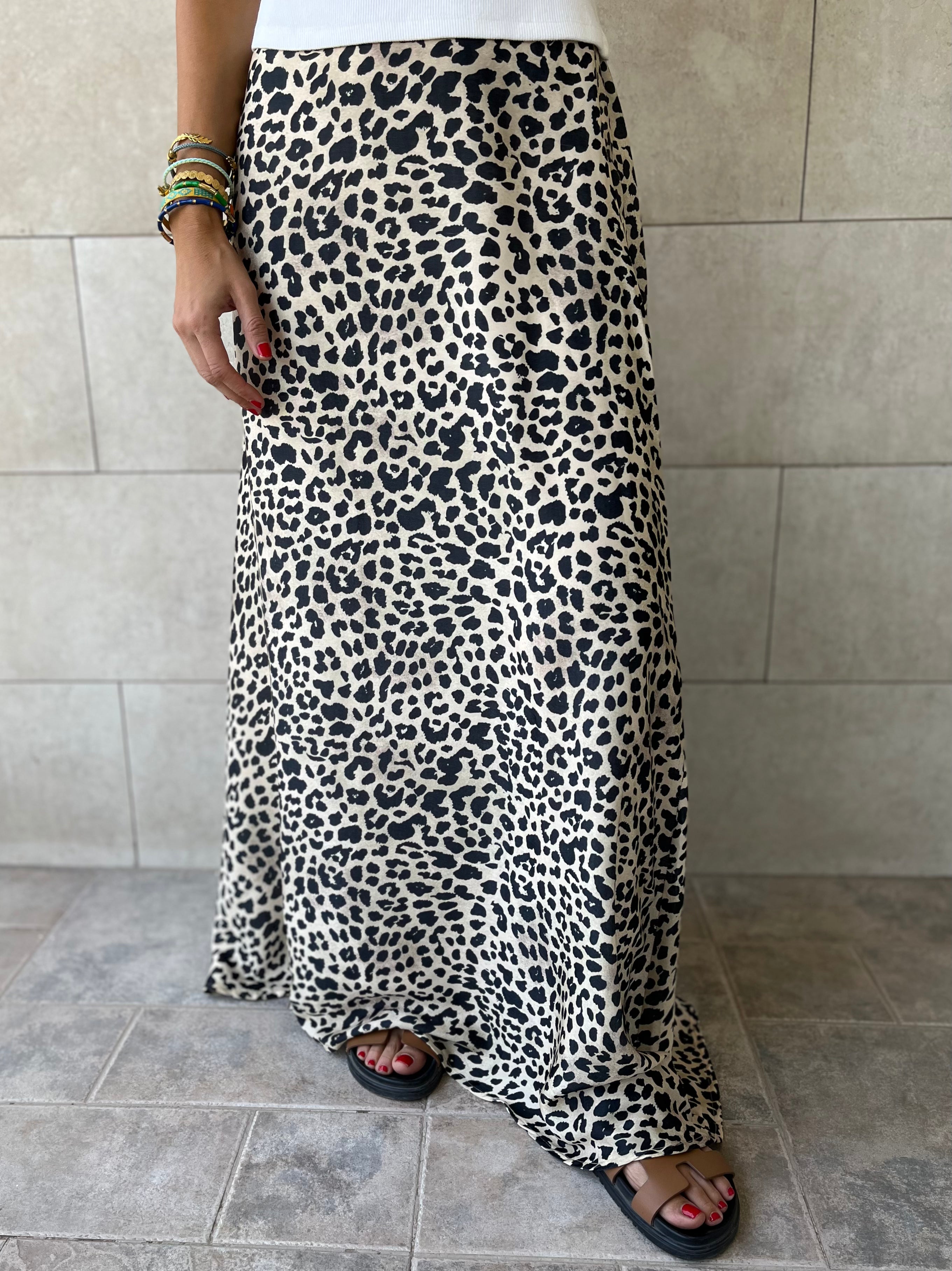 Cheetah Spots Longline Skirt