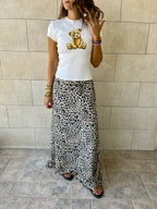 Cheetah Spots Longline Skirt
