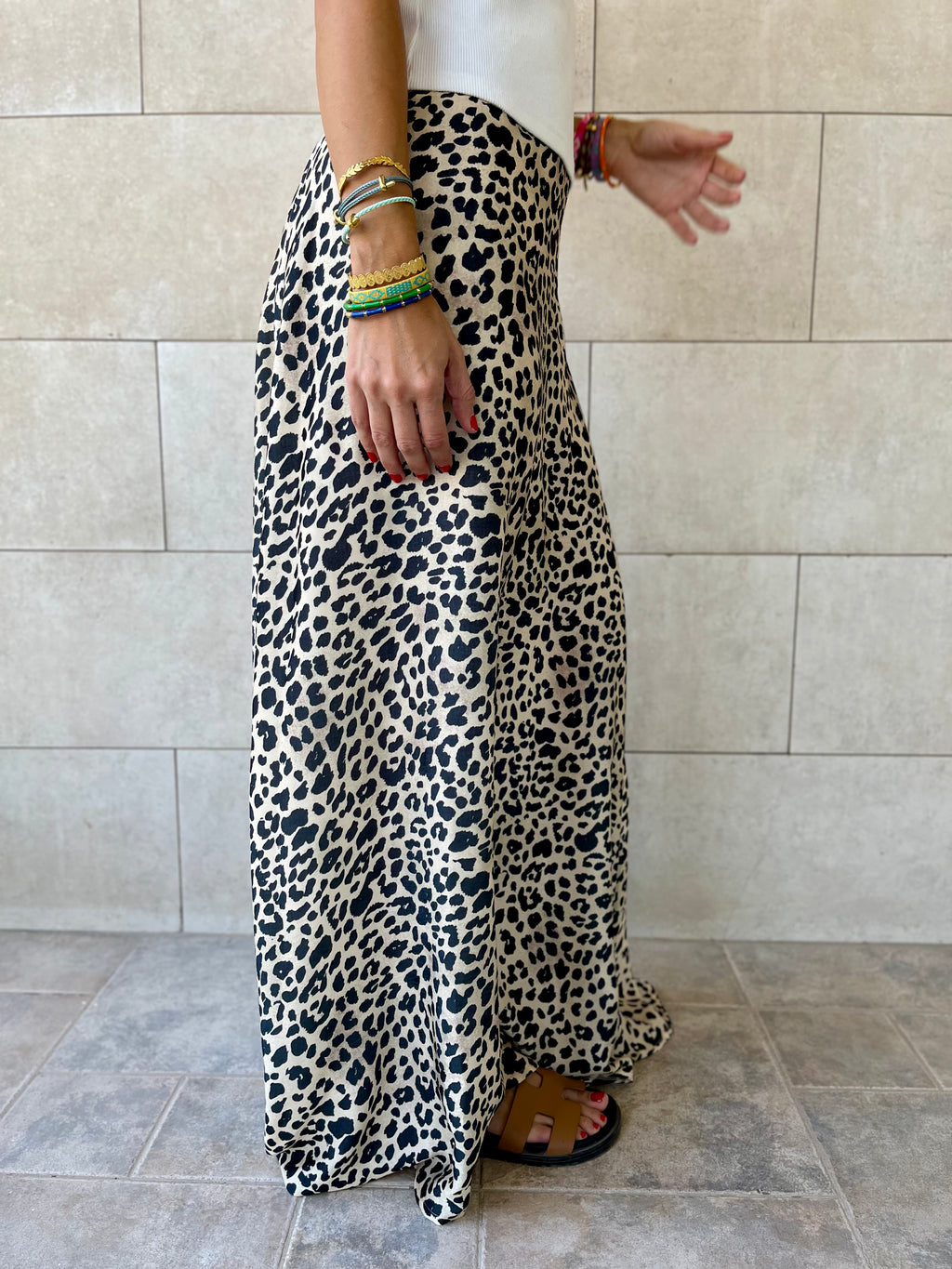 Cheetah Spots Longline Skirt