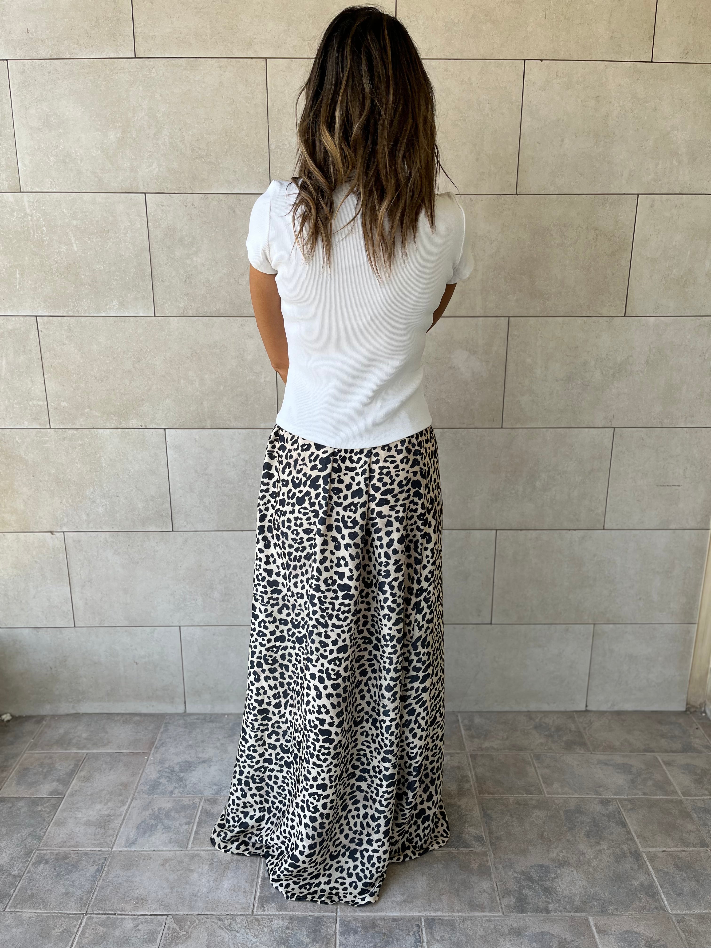 Cheetah Spots Longline Skirt