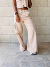 Beige Low Rise Cargos