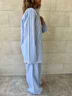 Blue Effortless Striped Shirt