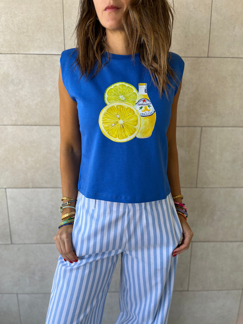 Limoncello Shoulder Pad Cut Tee