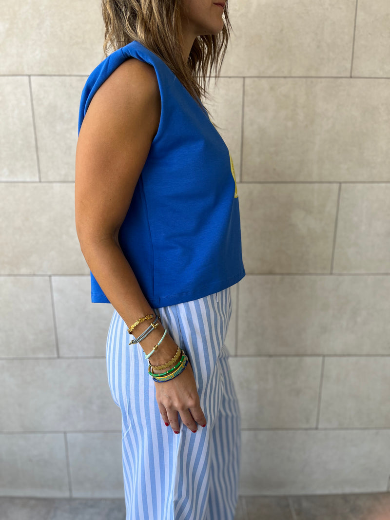 Limoncello Shoulder Pad Cut Tee