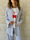 Grey Effortless Striped Shirt