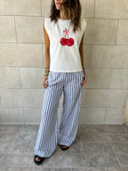 Cherry Shoulder Pad Cut Tee