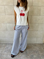Cherry Shoulder Pad Cut Tee