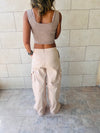 Taupe Crop Corset Top