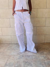 White Low Rise Cargos