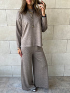 Cafe Ribbed flowy Set