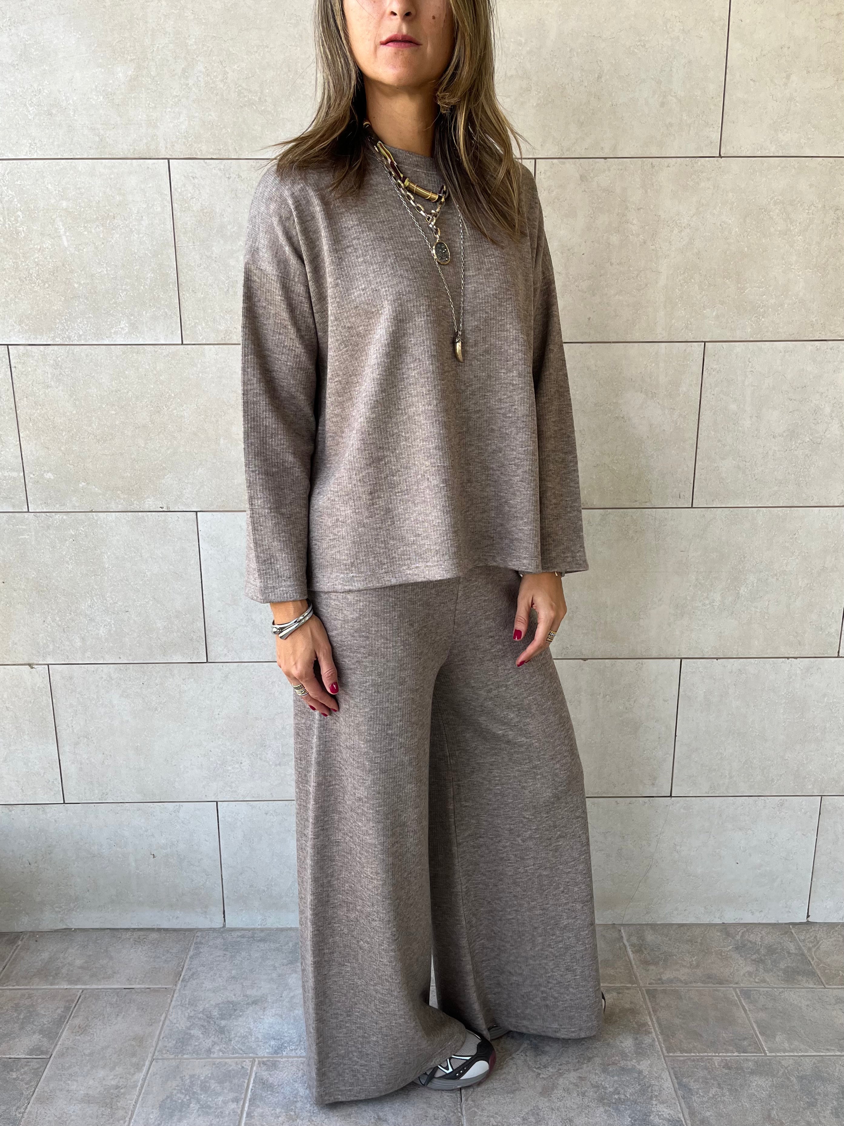 Cafe Ribbed flowy Set