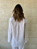 Beige Effortless Striped Shirt