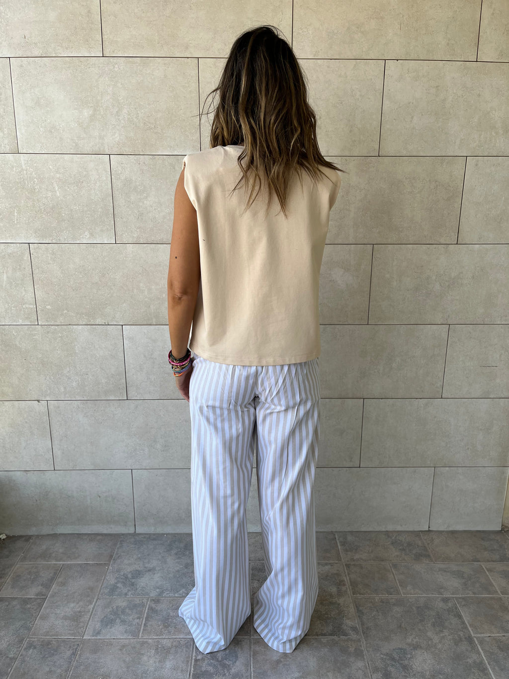 Olive Martini Shoulder Pad Cut Tee