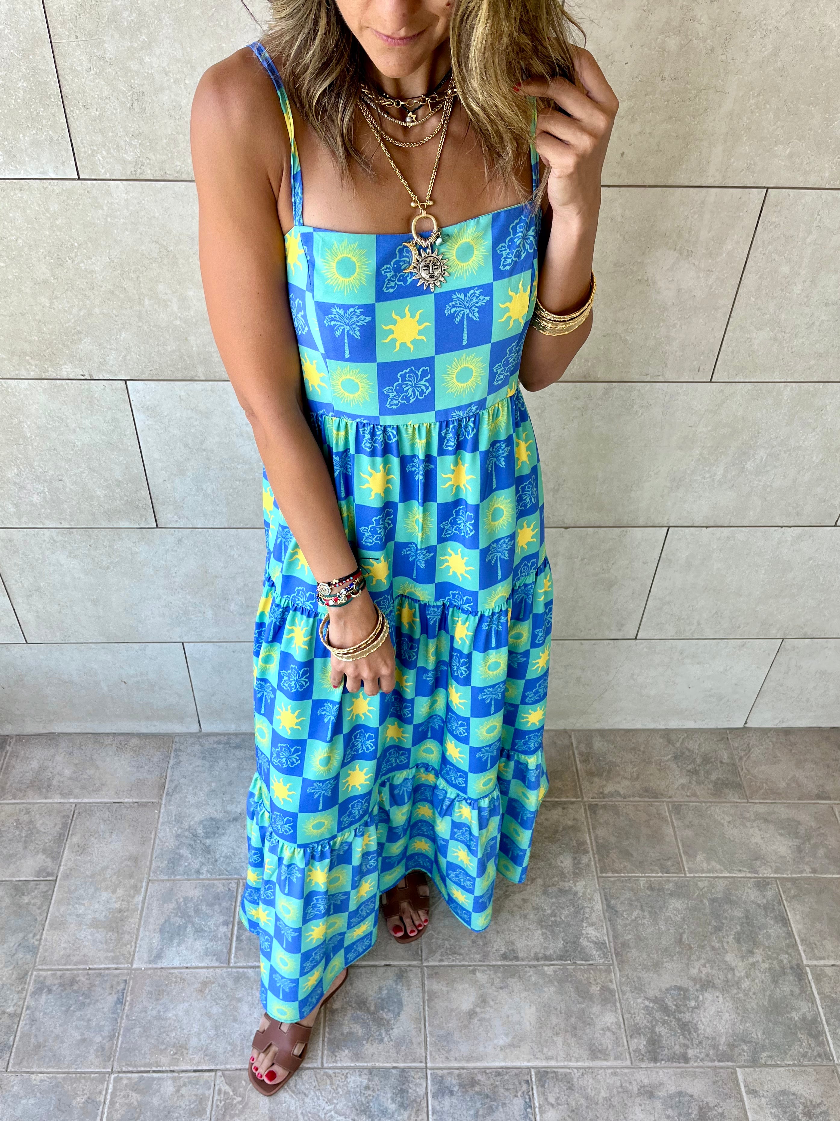 Midnight Sleeveless Tiered Dress