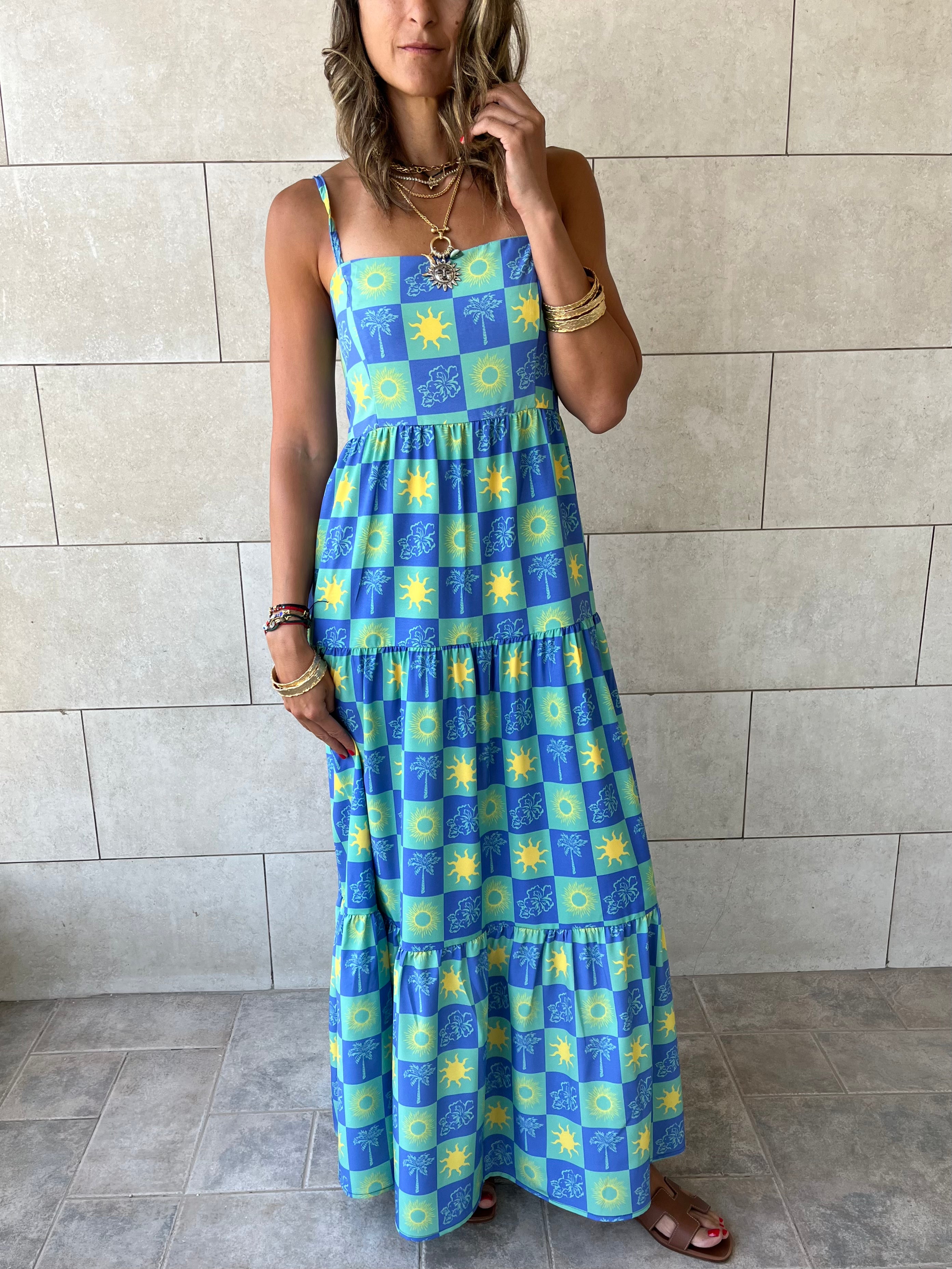 Midnight Sleeveless Tiered Dress