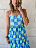 Midnight Sleeveless Tiered Dress