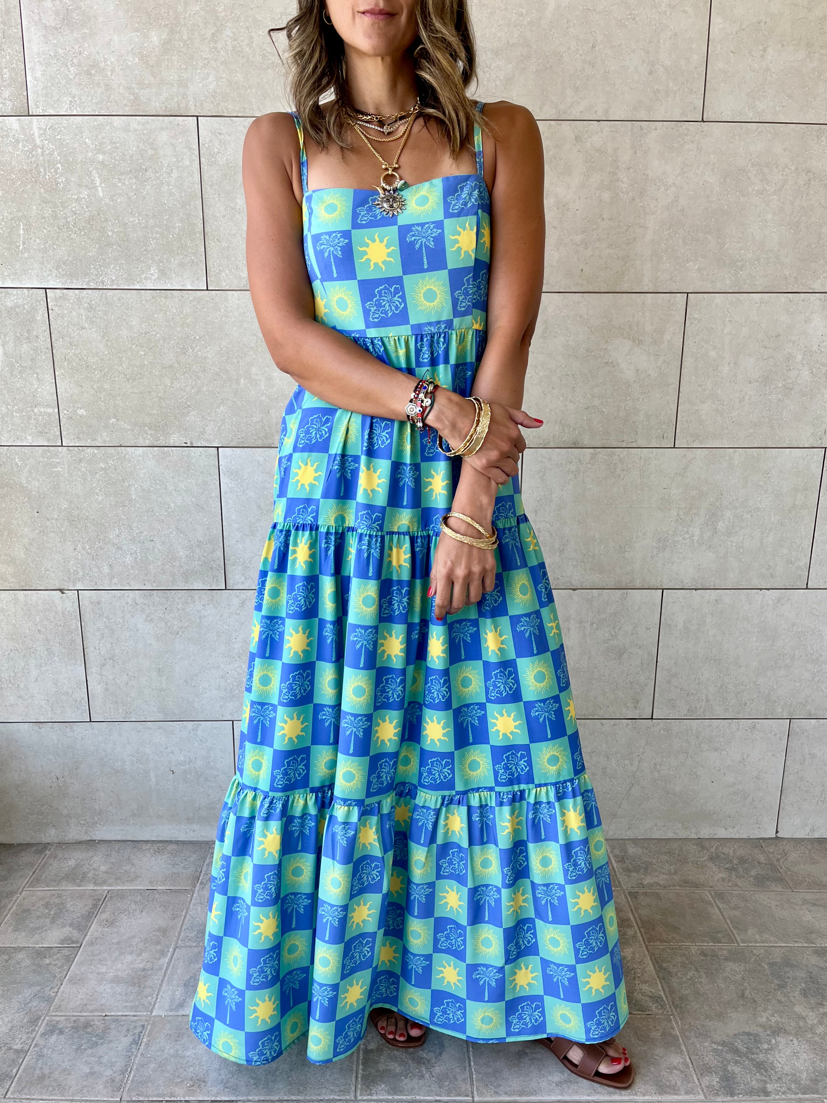 Midnight Sleeveless Tiered Dress