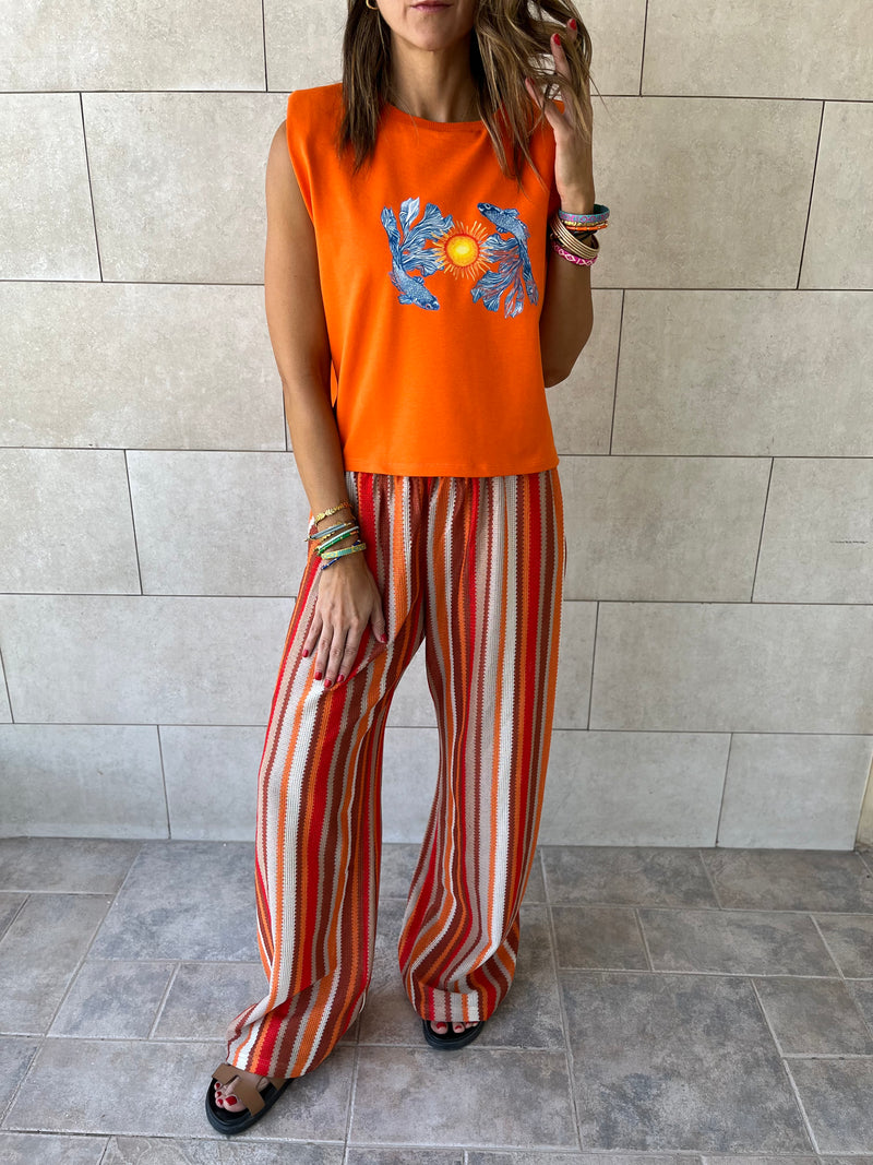 Fish Or Fishes? Shoulder Pad Cut Tee