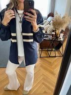 Navy Retro Waterproof Jacket
