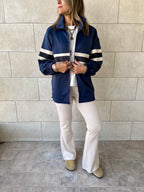 Beige Ribbed flare Pants