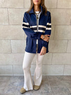 Beige Ribbed flare Pants