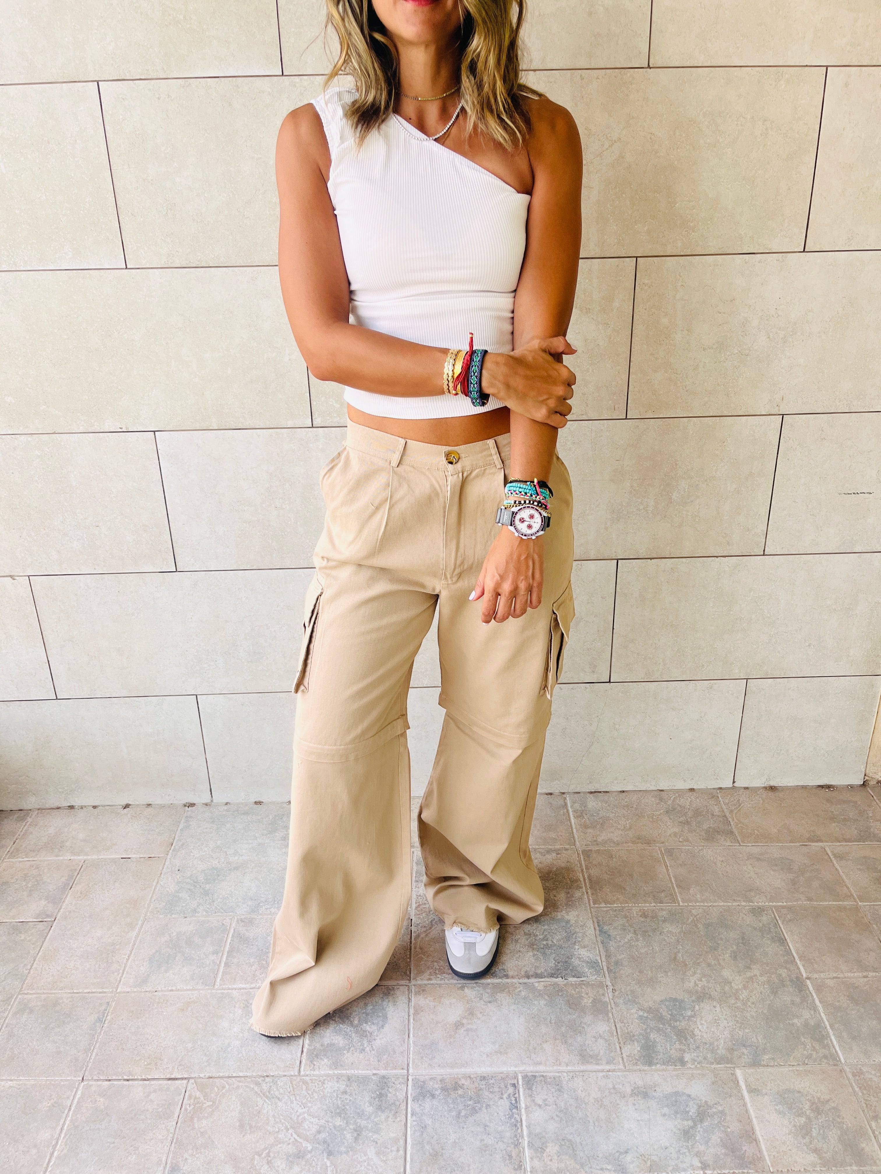 White One Shoulder Top