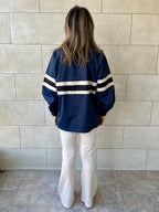 Navy Retro Waterproof Jacket