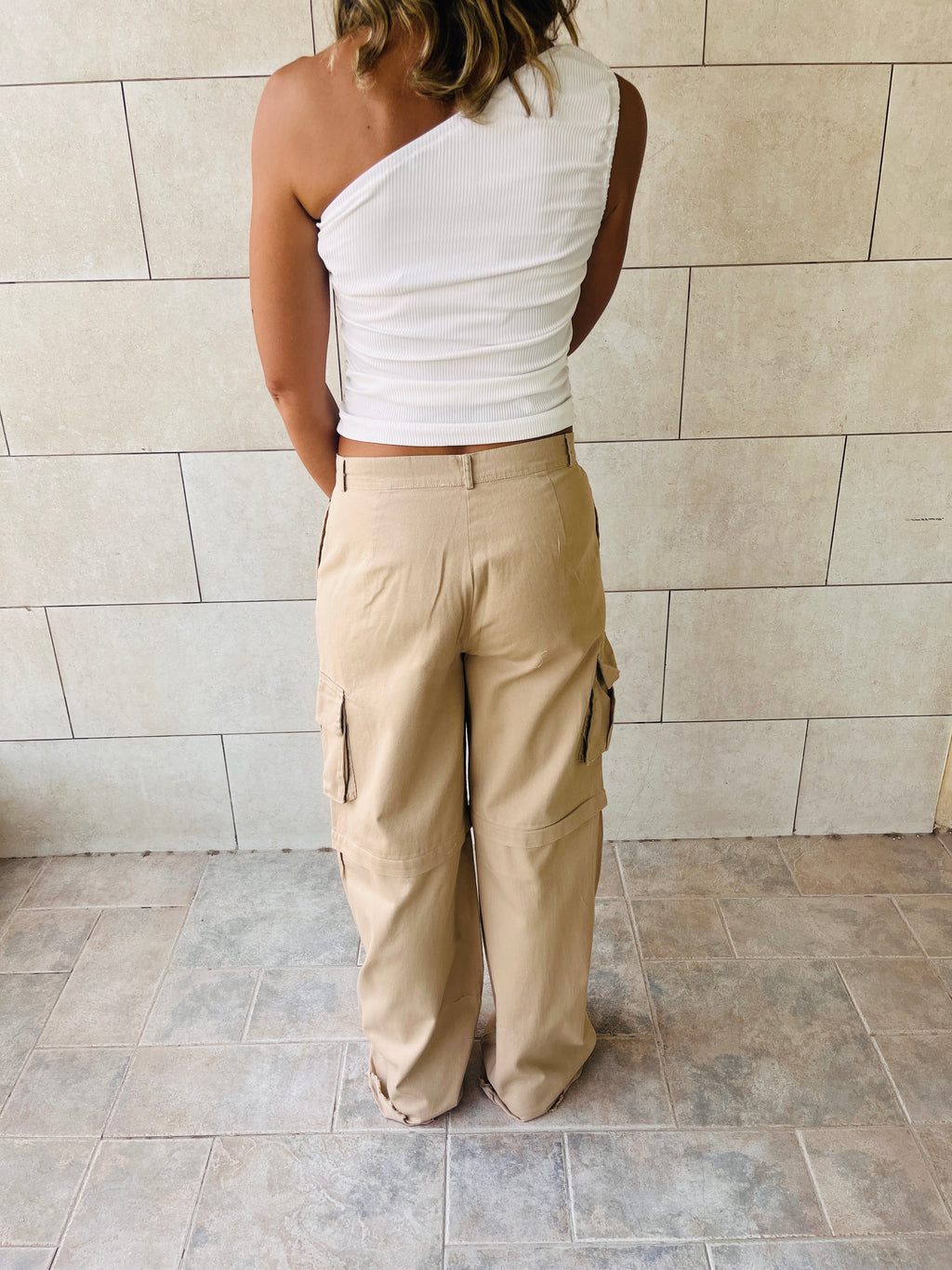 White One Shoulder Top