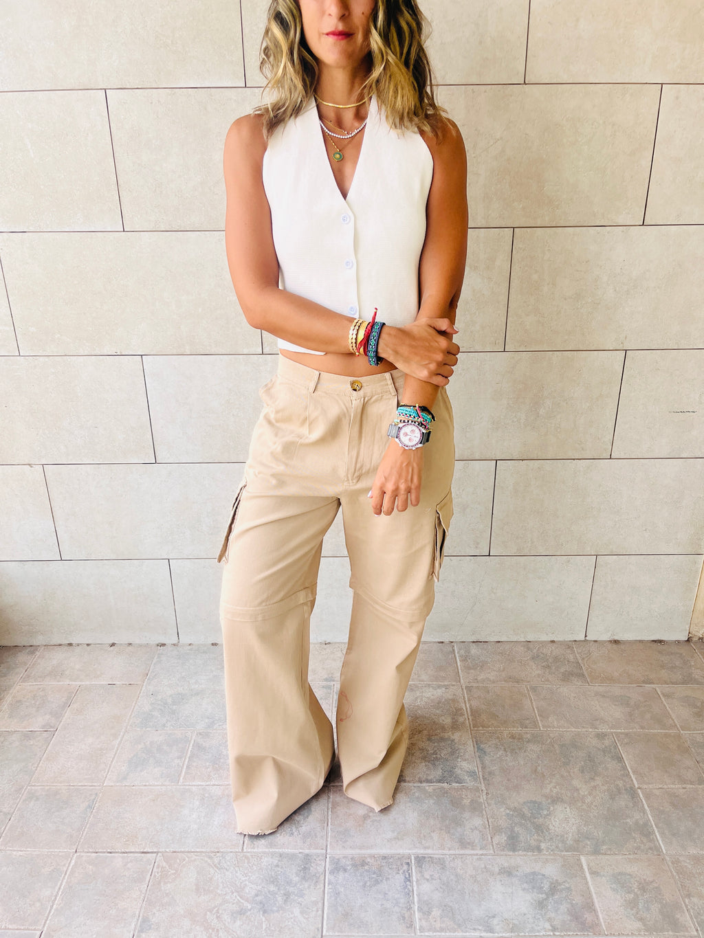 White Backless Moment Vest