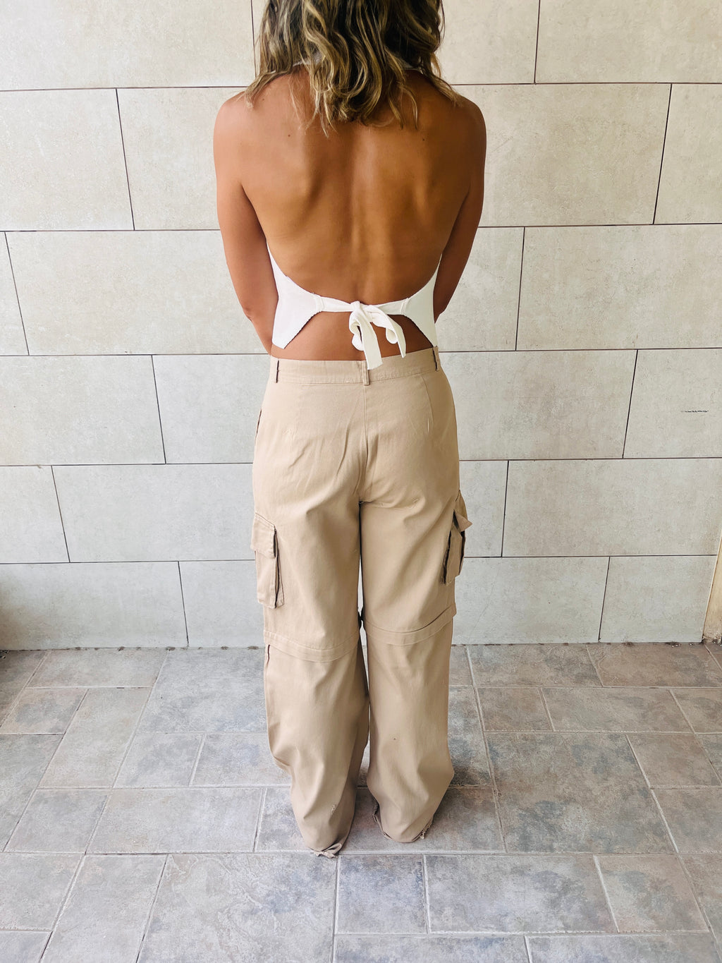 White Backless Moment Vest