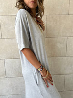 Grey Fall Dayz Maxi T-Shirt Dress