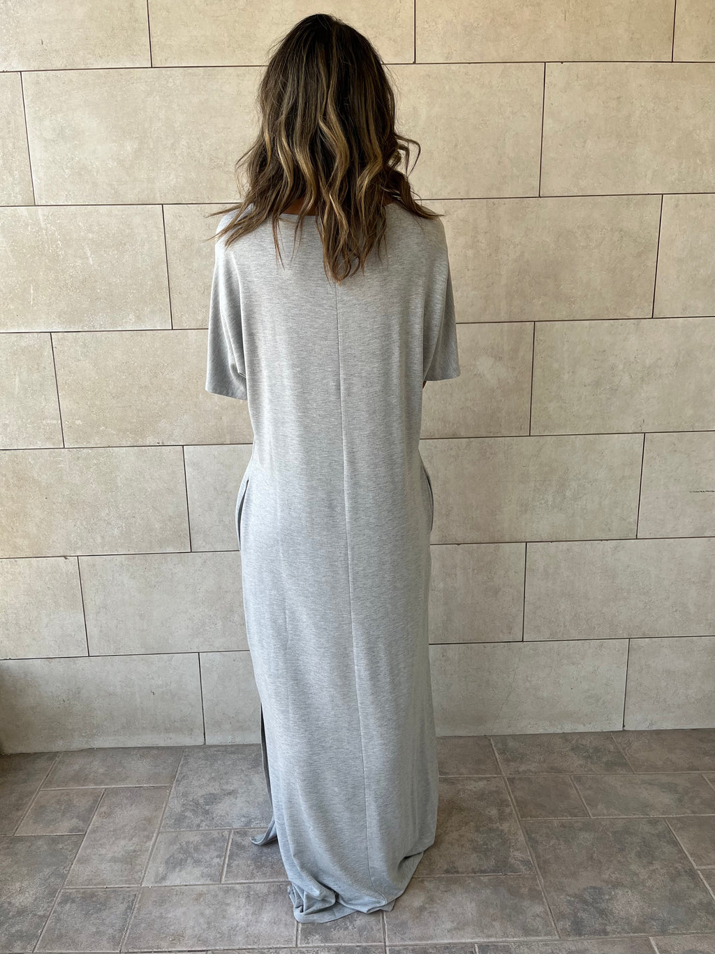 Grey Fall Dayz Maxi T-Shirt Dress