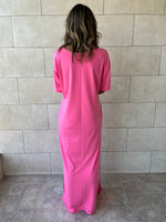 Fuchsia Fall Dayz Maxi T-Shirt Dress