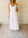 White Tiered Cotton City Dress