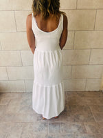White Tiered Cotton City Dress