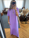 Lilac Fall Dayz Maxi T-Shirt Dress
