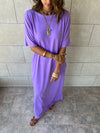 Lilac Fall Dayz Maxi T-Shirt Dress