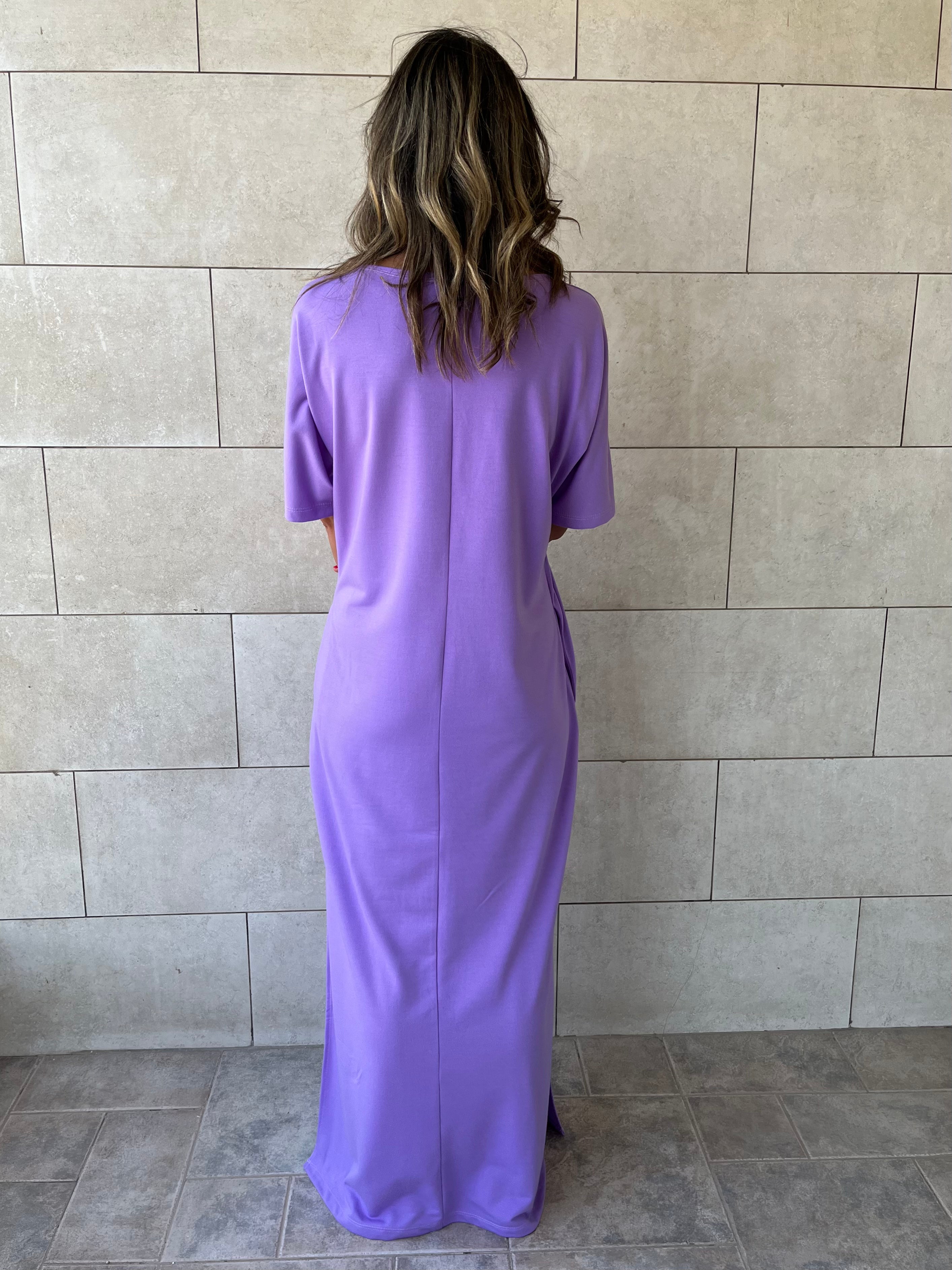 Lilac Fall Dayz Maxi T-Shirt Dress