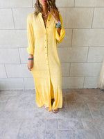 Yellow Gypsy Longline Shirt Dress