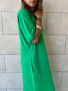 Green Fall Dayz Maxi T-Shirt Dress
