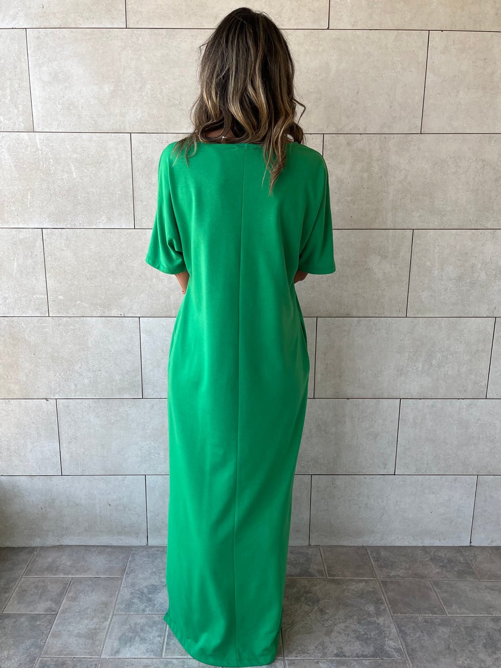 Green Fall Dayz Maxi T-Shirt Dress
