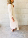 Beige Gypsy Longline Shirt Dress