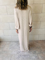 Beige Gypsy Longline Shirt Dress