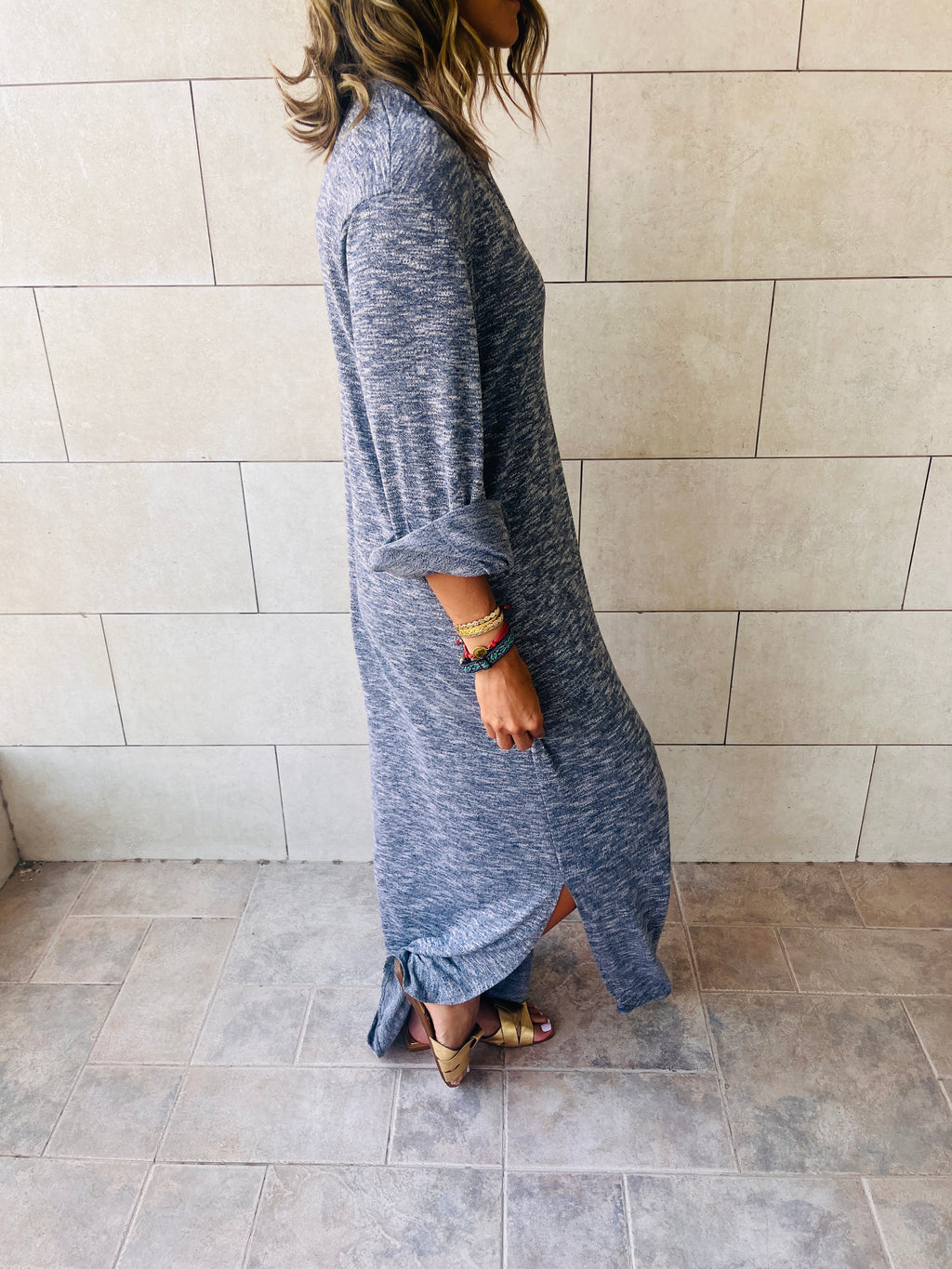 Grey Gypsy Longline Shirt Dress