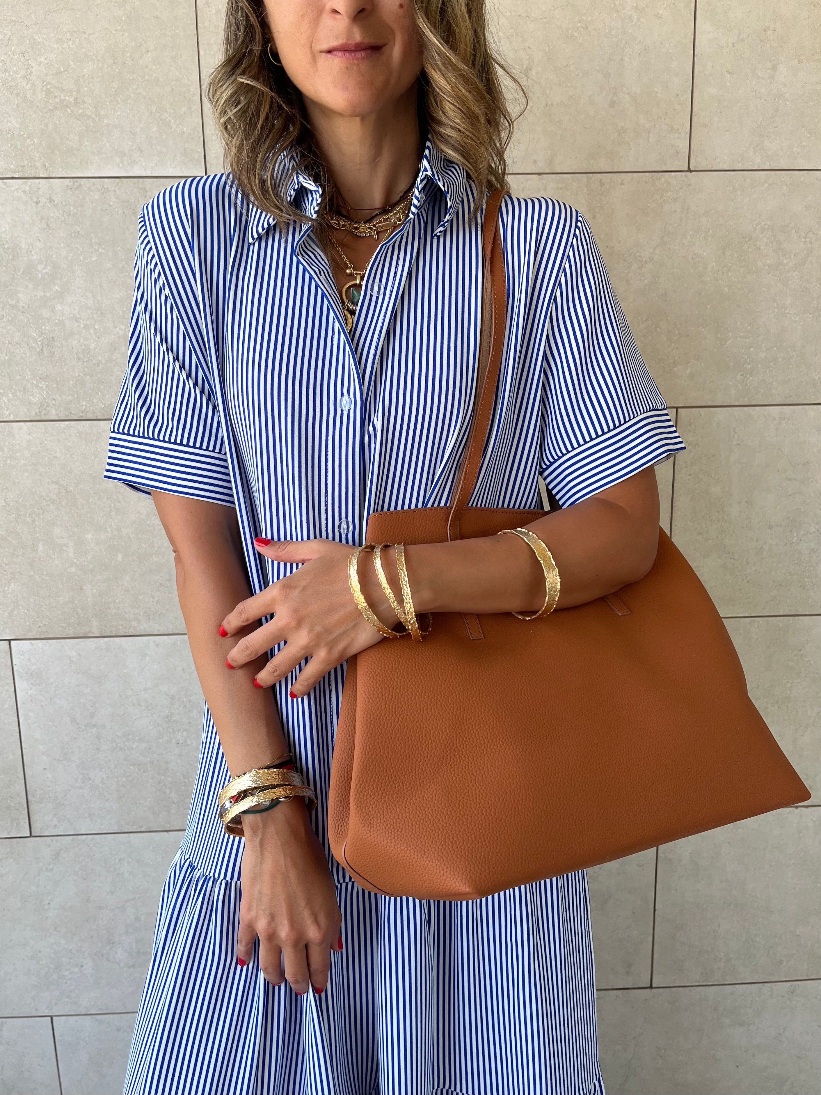 Camel Frillu Leather Essential Bag