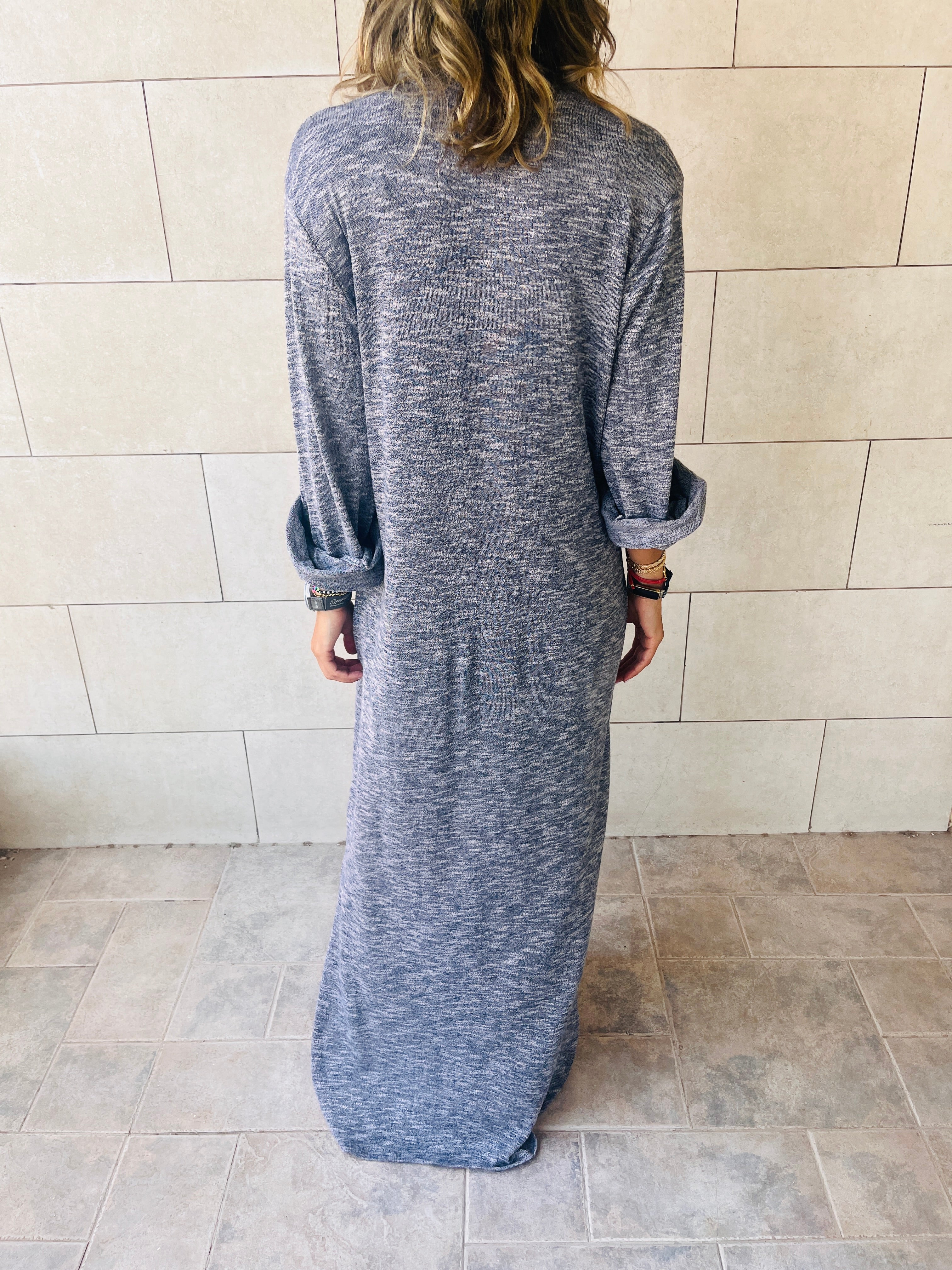 Grey Gypsy Longline Shirt Dress