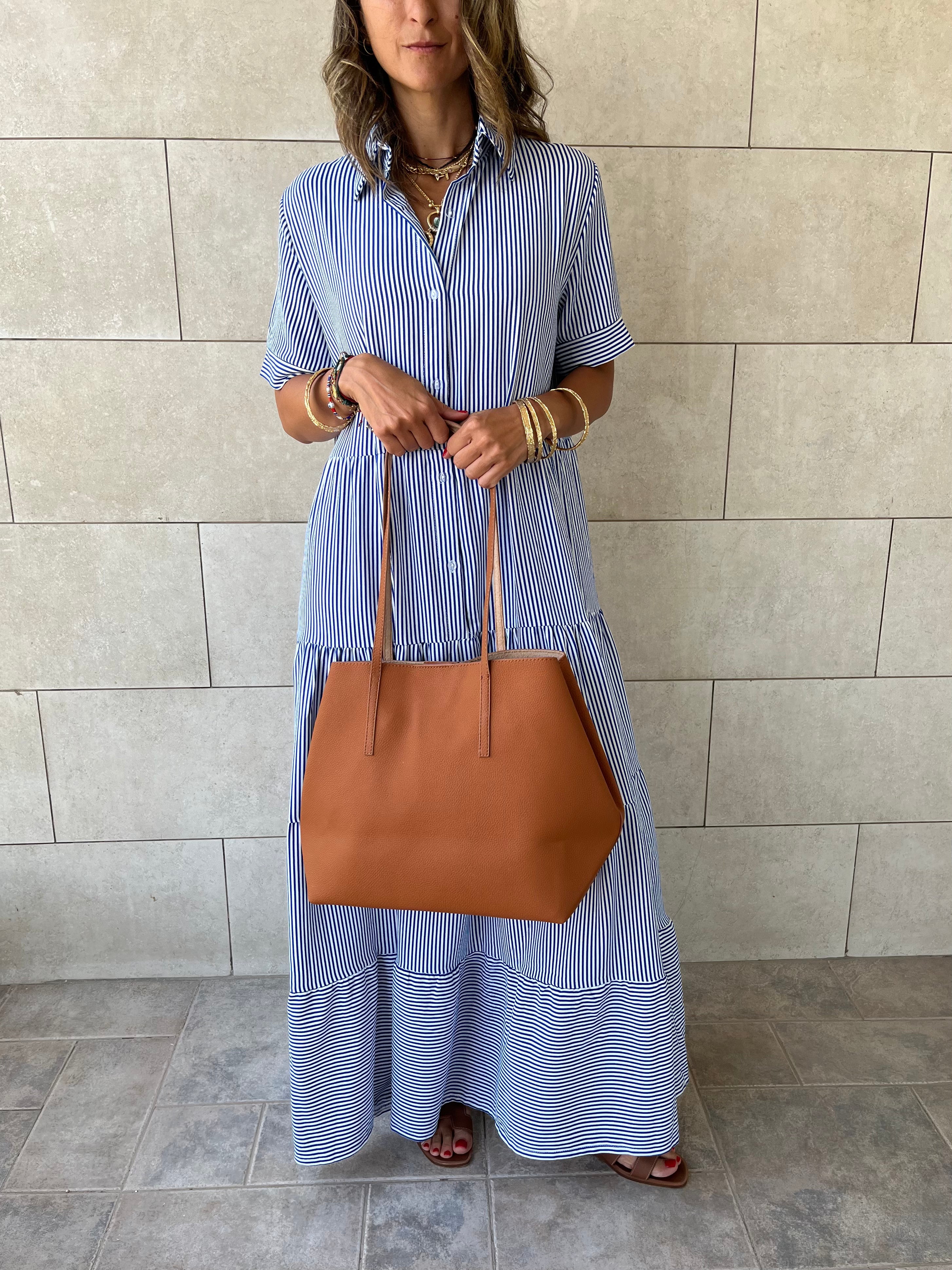 Camel Frillu Leather Essential Bag