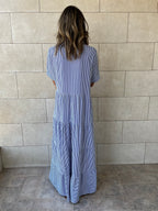 Blue Striped Shirt Dress