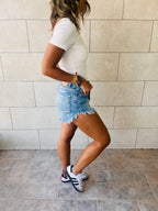White Backless Ribbed Tee