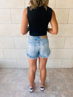 Black Shoe Lace Top